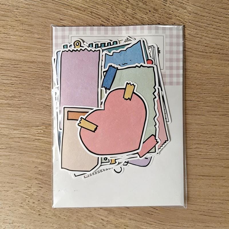 Writable Memo Stickers, Ripped Edge Note Labels for Journal Planner Scrapbook