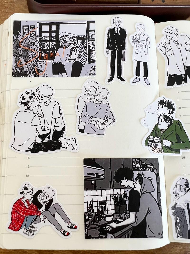 Yaoi Anime Stickers Pack Boy Love BL Decals