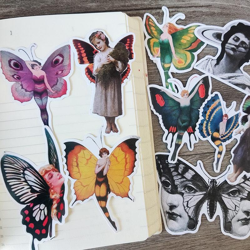 Butterfly Stickers, Vintage Nature Journaling & Scrapbook Decals