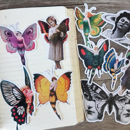Butterfly Stickers, Vintage Nature Journaling & Scrapbook Decals