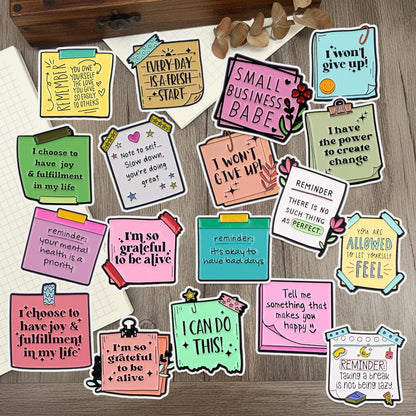 Motivational Self Care Stickers, Positive Affirmation Inspirational Sticker Pack for Journals, Laptops, Planners, Kindle