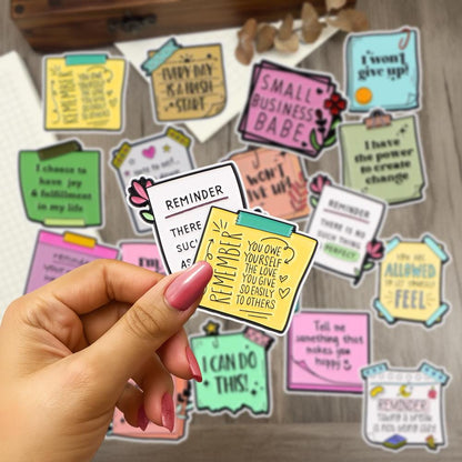 Motivational Self Care Stickers, Positive Affirmation Inspirational Sticker Pack for Journals, Laptops, Planners, Kindle