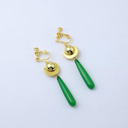 Maomao Inspired Earrings Green Jade Drop, Anime Cosplay Jewelry, Apothecary Diaries Gift