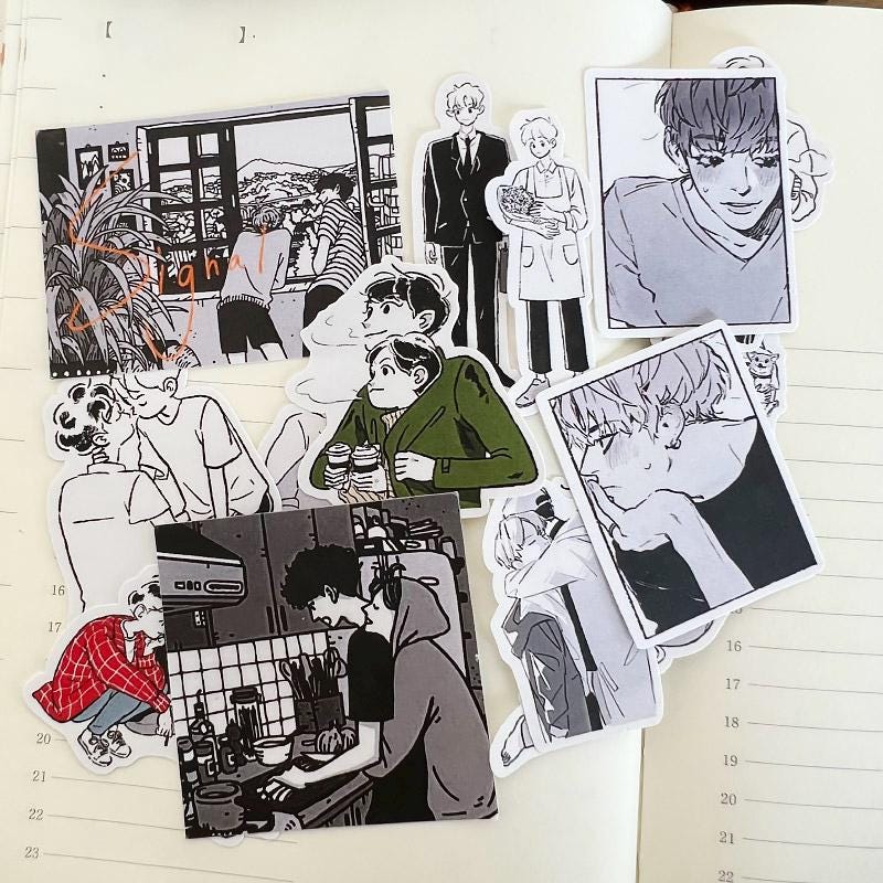 Yaoi Anime Stickers Pack Boy Love BL Decals