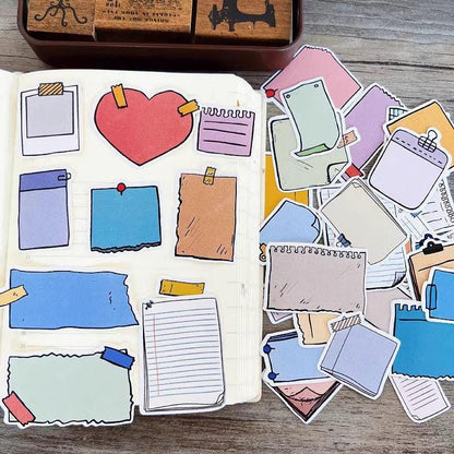 Writable Memo Stickers, Ripped Edge Note Labels for Journal Planner Scrapbook