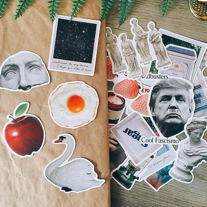 Greek Sculpture Stickers Pack - Statue Head Bust Ephemera Journal Collage Elements Y2K