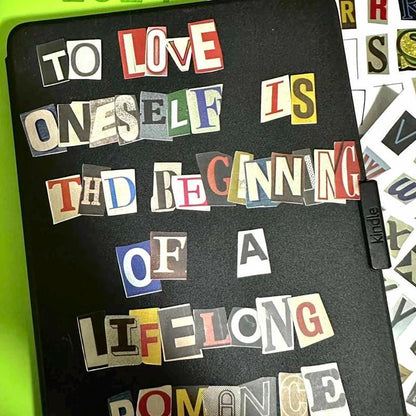 Ransom Letter Alphabet Stickers, Magazine Style Cutout Letters, Scrapbook & Junk Journal Sticker Sheet