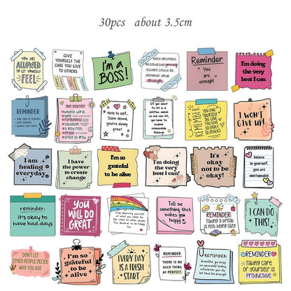 Motivational Self Care Stickers, Positive Affirmation Inspirational Sticker Pack for Journals, Laptops, Planners, Kindle