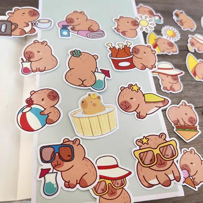 Capybara Life Sticker Pack | Vinyl Decals for Journals, Planners & Gifts