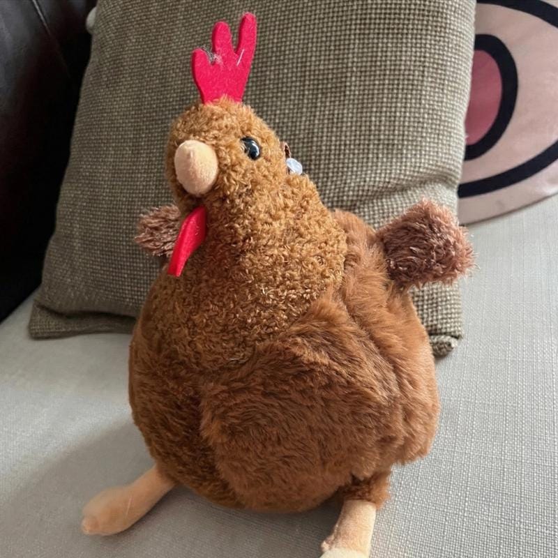 Plush Chicken Crossbody Bag, Soft Rooster Toy Phone Purse