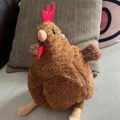 Plush Chicken Crossbody Bag, Soft Rooster Toy Phone Purse