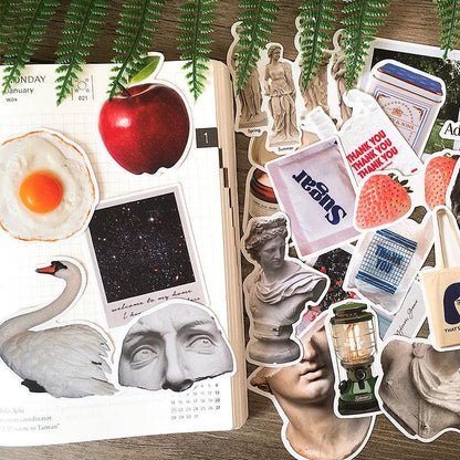 Greek Sculpture Stickers Pack - Statue Head Bust Ephemera Journal Collage Elements Y2K
