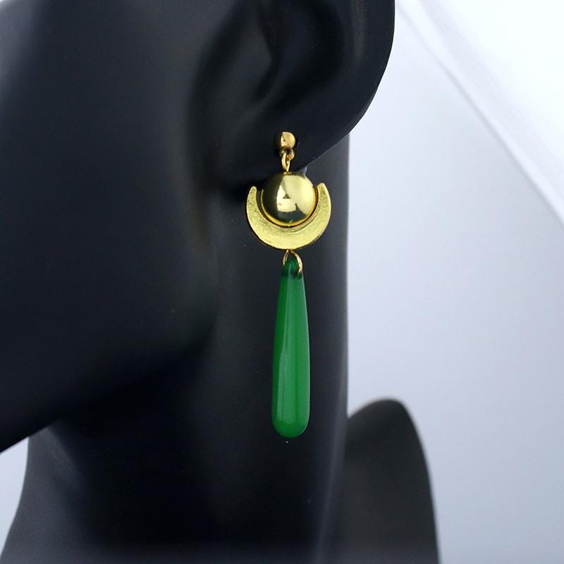 Maomao Inspired Earrings Green Jade Drop, Anime Cosplay Jewelry, Apothecary Diaries Gift