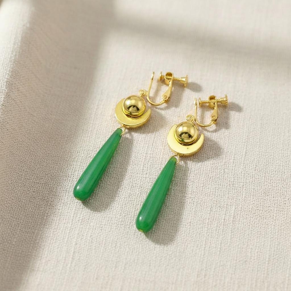 Maomao Inspired Earrings Green Jade Drop, Anime Cosplay Jewelry, Apothecary Diaries Gift