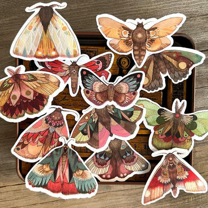 Butterfly Stickers, Vintage Nature Journaling & Scrapbook Decals