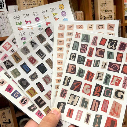 Ransom Letter Alphabet Stickers, Magazine Style Cutout Letters, Scrapbook & Junk Journal Sticker Sheet