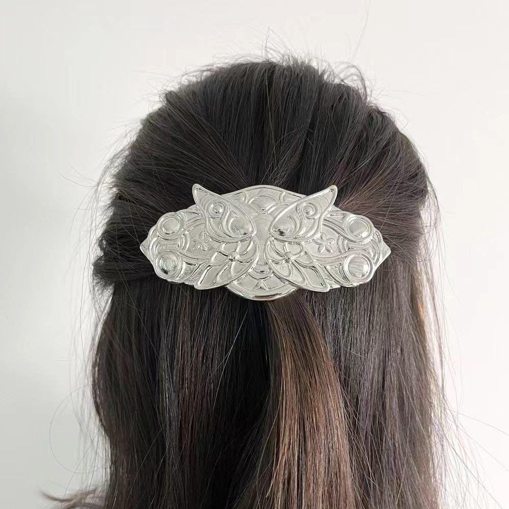 Fern Hair Clip Frieren Anime, Elegant Silver Hairpin Cosplay Prop, Fantasy Butterfly Headpiece