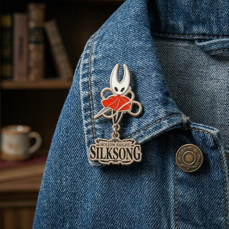 Hollow Knight Silksong Hornet Enamel Pin, Game Character Badge, Zinc Alloy Brooch