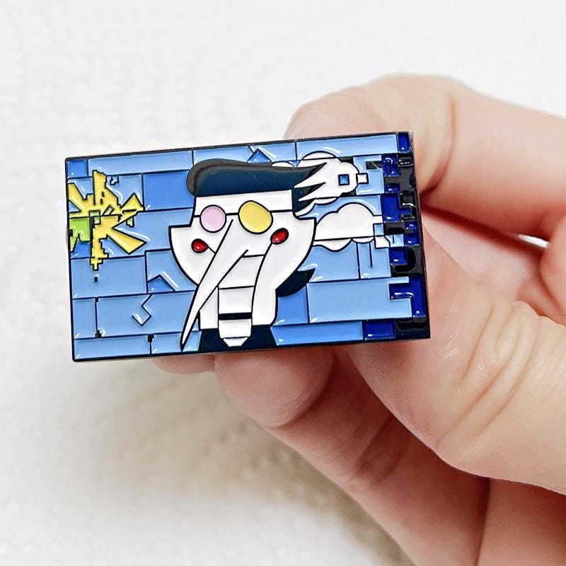 Spamton Fan Badge | Deltarune Inspired Pin | Indie Game Character Collectible