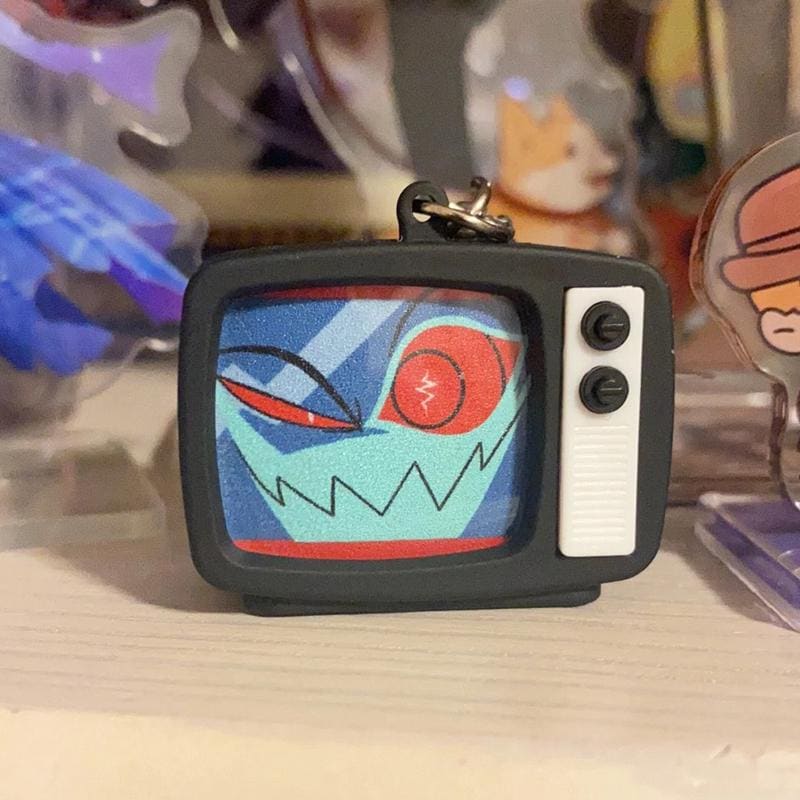 Hazbin Hotel Vox Light-Up & Sound Creative Mini TV Keychain White Noise Only