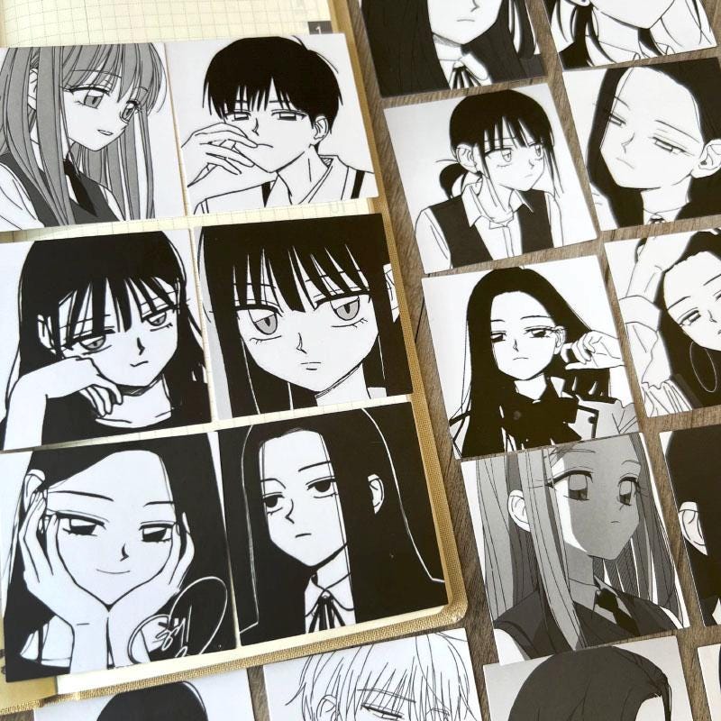 Horror Manga Stickers Pack, Dark Anime Gothic Decals