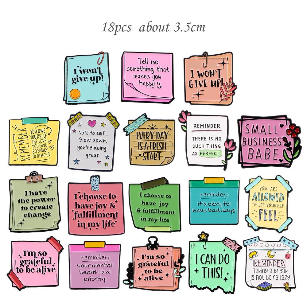 Motivational Self Care Stickers, Positive Affirmation Inspirational Sticker Pack for Journals, Laptops, Planners, Kindle