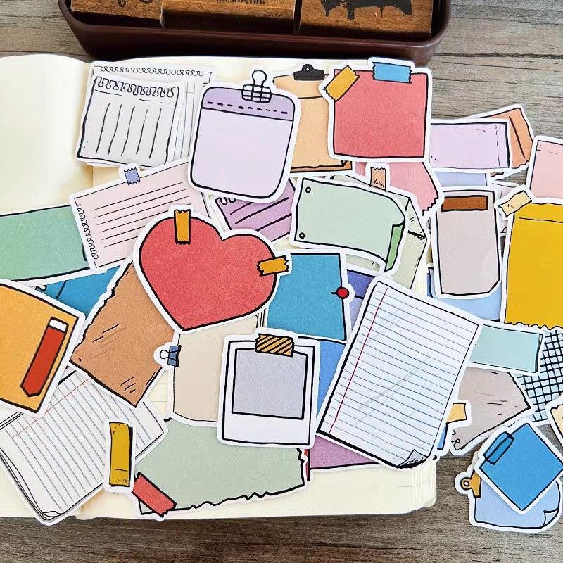 Writable Memo Stickers, Ripped Edge Note Labels for Journal Planner Scrapbook