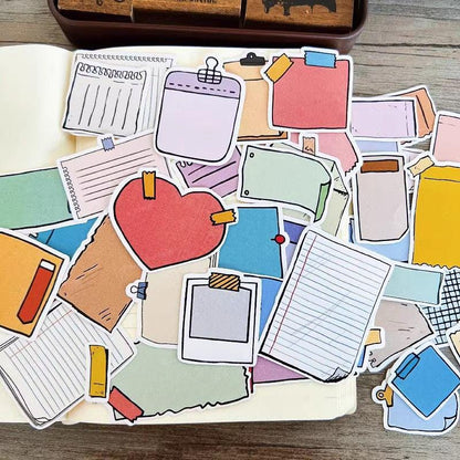 Writable Memo Stickers, Ripped Edge Note Labels for Journal Planner Scrapbook
