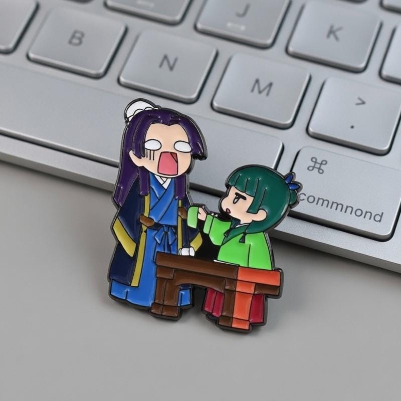 Maomao and Jinshi Enamel Pins, Anime Character Gift