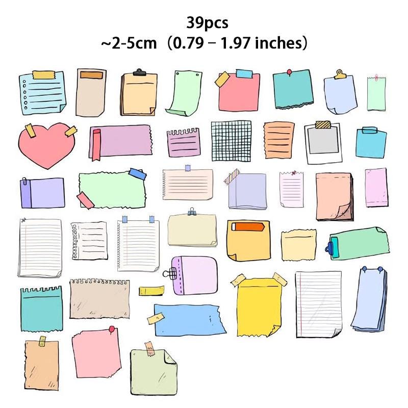 Writable Memo Stickers, Ripped Edge Note Labels for Journal Planner Scrapbook