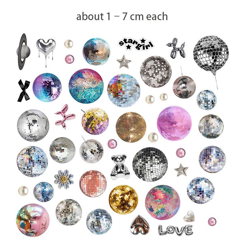 Retro Disco Ball Sticker Pack – Holographic Party Stickers for Journal, Scrapbook, Laptop