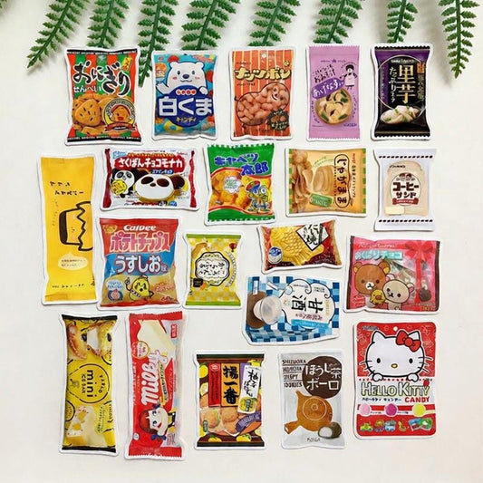 Japanese Kawaii Snack Stickers, Planner Scrapbook Decorative Decals