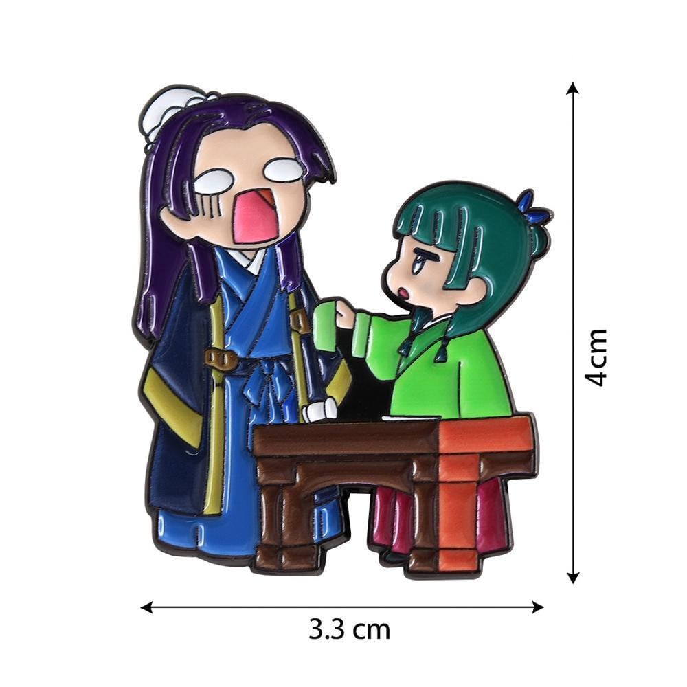 Maomao and Jinshi Enamel Pins, Anime Character Gift