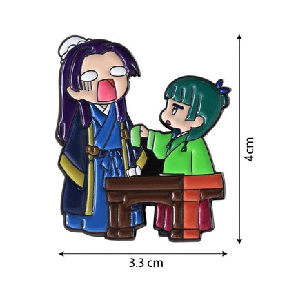 Maomao and Jinshi Enamel Pins, Anime Character Gift