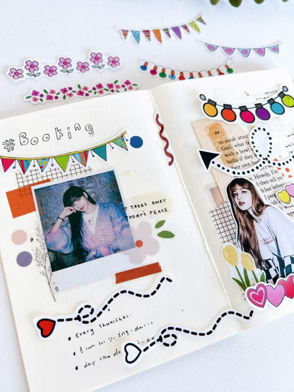Festive Banner Stickers | Planner & Journal Essentials, Decorative Garland Borders