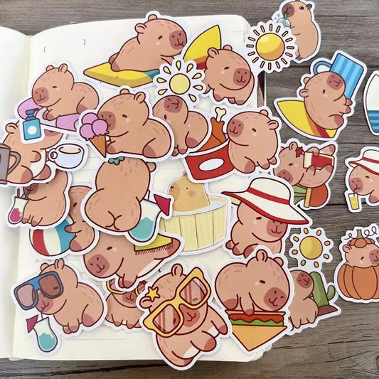 Capybara Life Sticker Pack | Vinyl Decals for Journals, Planners & Gifts