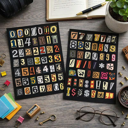 Ransom Letter Alphabet Stickers, Magazine Style Cutout Letters, Scrapbook & Junk Journal Sticker Sheet